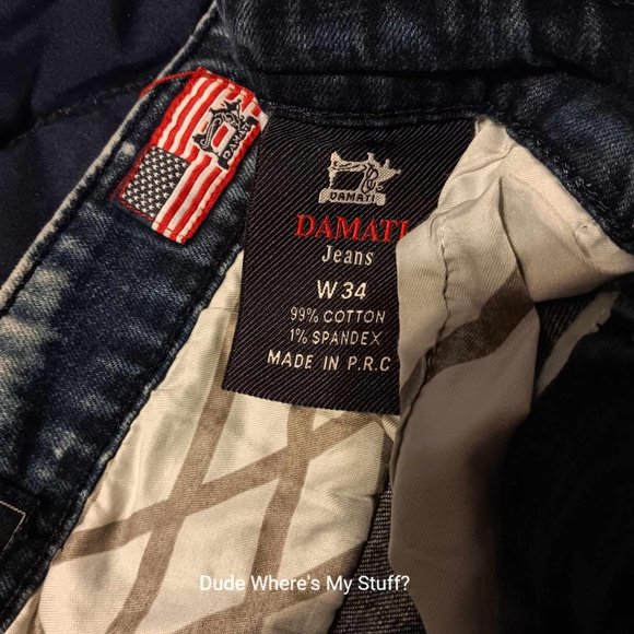 DAMANTI LOS ANGELES UPSCALE FASHION DISTRESSED BIKER DENIM SHORTS MEN'S SIZE 34 - Picture 7 of 7